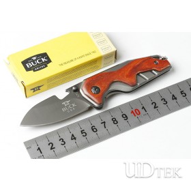 Buck X70 small multi use folding pocket knife with wood handle UD405153